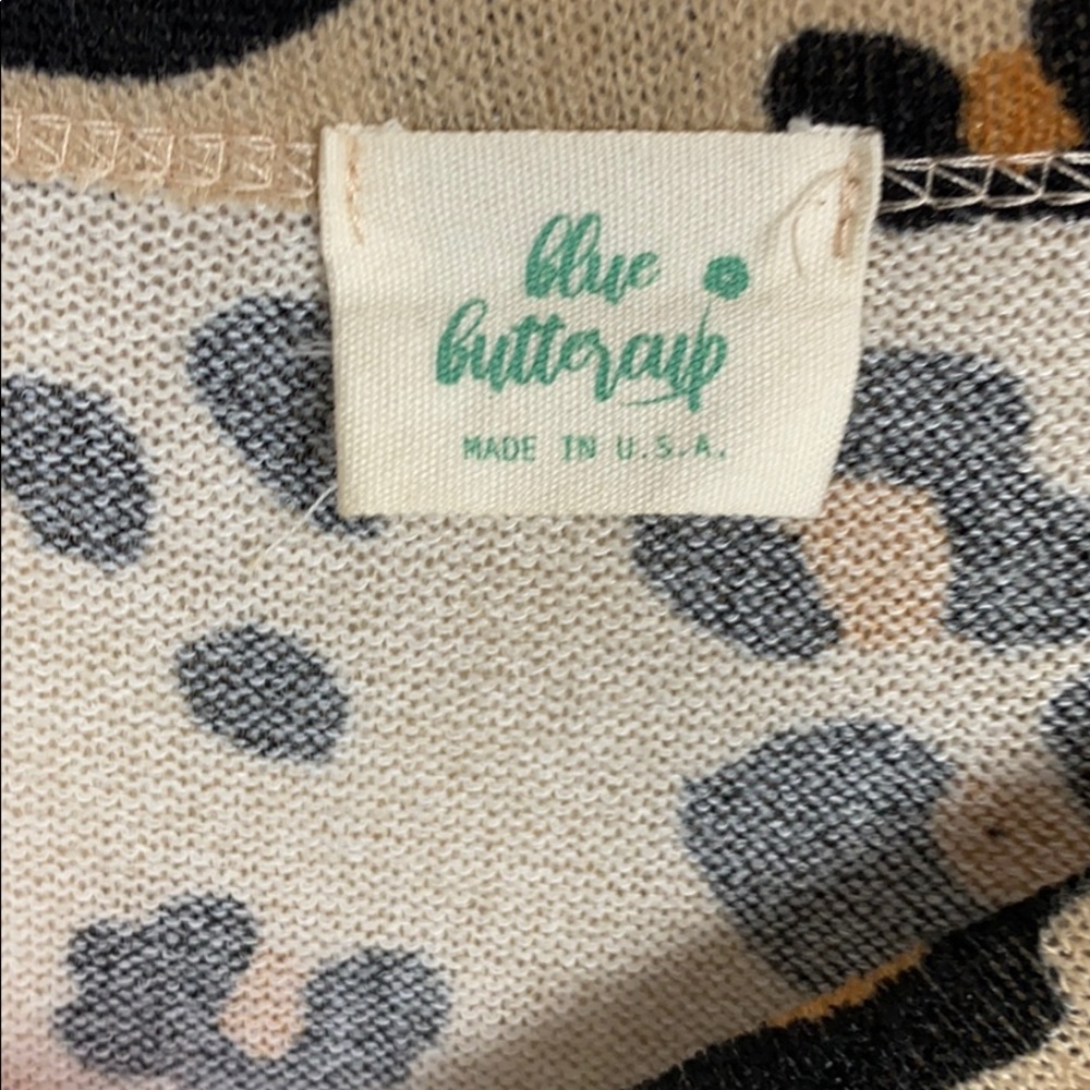 BLUE BUTTERCUP Leoprad Print Top - Picture 6 of 7